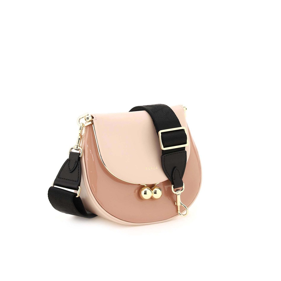 Túi Nữ FURLA Portagioia Mini Crossbody Vitello Sorrento Nuvolato Vernice Nastro Logato