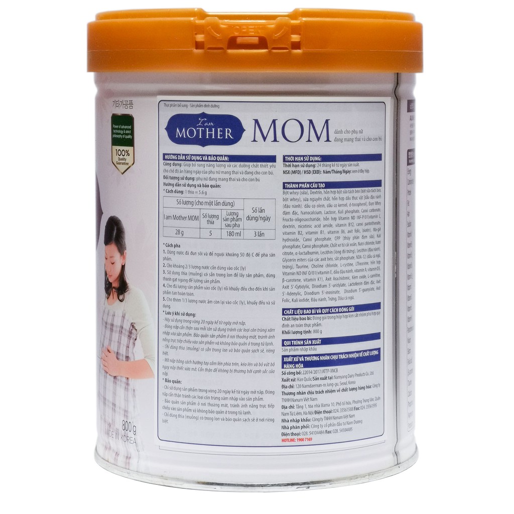 Sữa bà bầu I am Mother Mom 800g