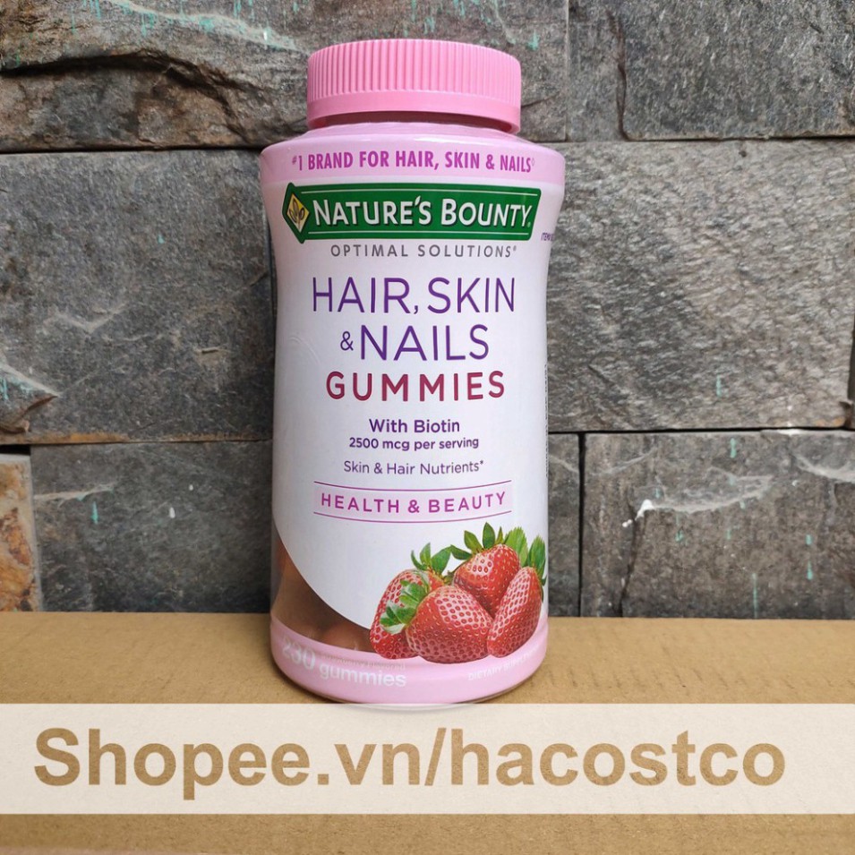 GIẢM GIÁ Kẹo dẻo Gummies Nature's Bounty Hair , Skin & Nails 230 viên - Mẫu mới GIẢM GIÁ