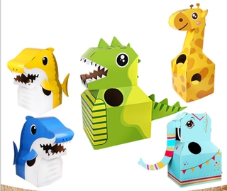 Mô hình Cosplay, Đồ chơi hóa trang bằng Carton hình Khủng Long, Máy Bay, Cá Mập