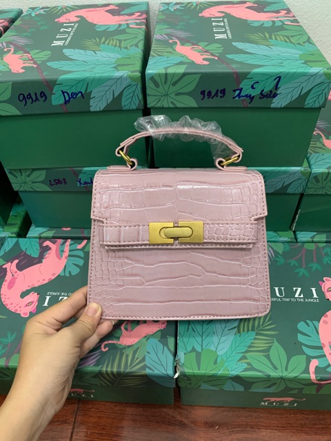 Túi xách Muzi kiểu sáng cổ điển vân cá sấu sang chảnh | BigBuy360 - bigbuy360.vn