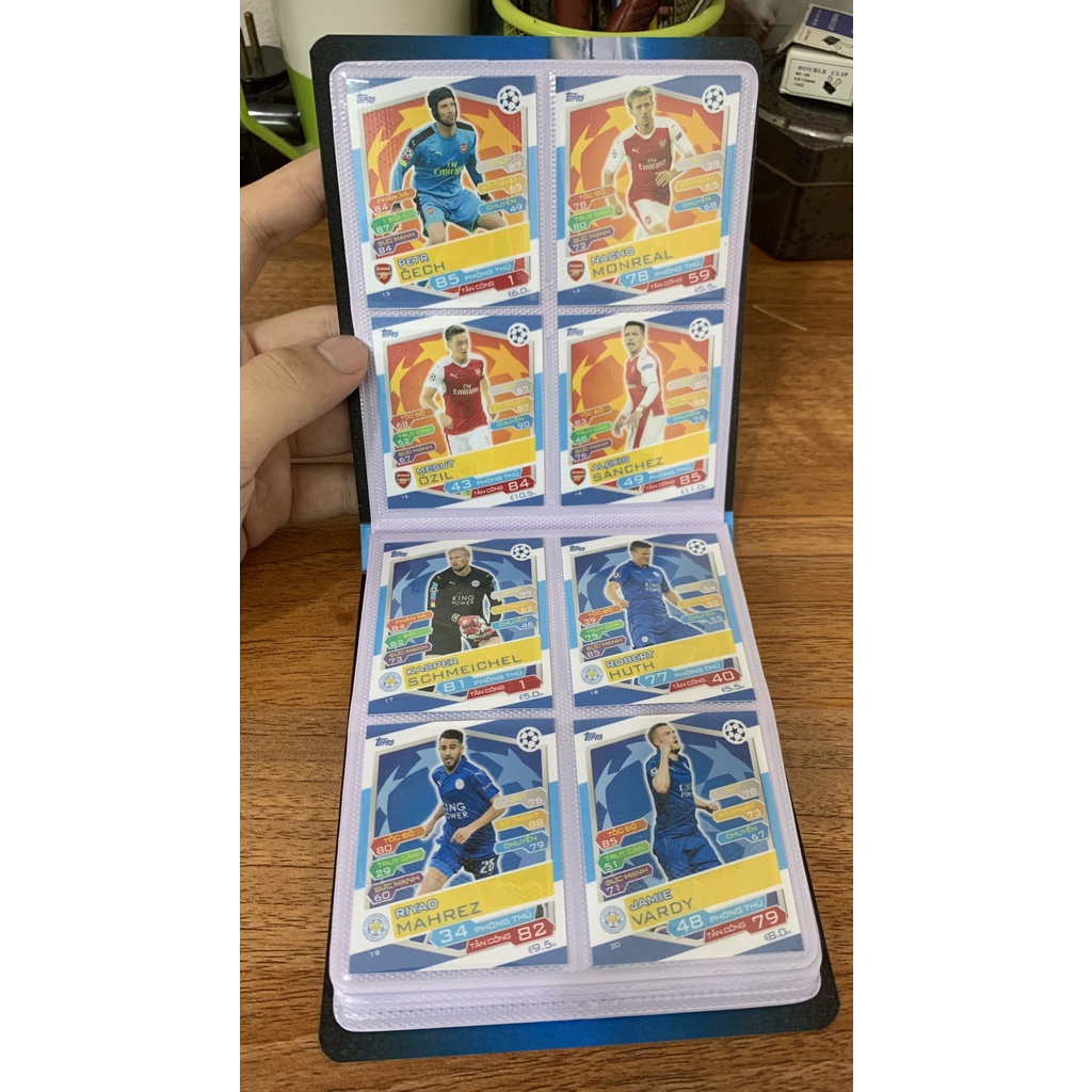 Bộ Sưu Tập 60 Thẻ Cầu Thủ In Album Match Attax 2016-17 Cúp Châu Âu