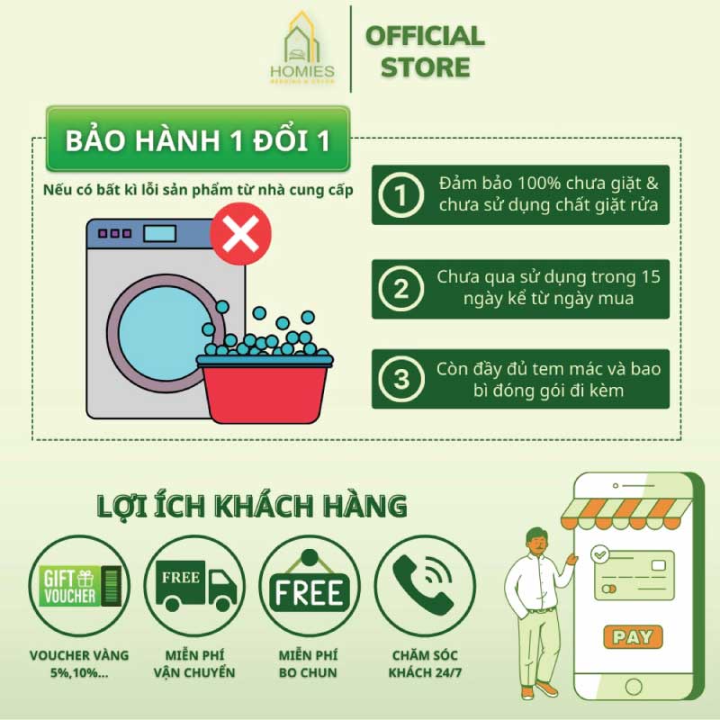 KÈM TÚI ĐỰNG - Topper Nệm Bông Xuất Nhật HOMIES Bedding & Décor cao cấp , Đệm Topper Tim Vàng, Tấm làm mềm đệm cotton mề