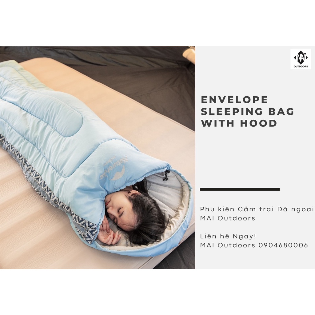 Túi ngủ cotton có mũ trùm đầu NatureHike NH21MSD07