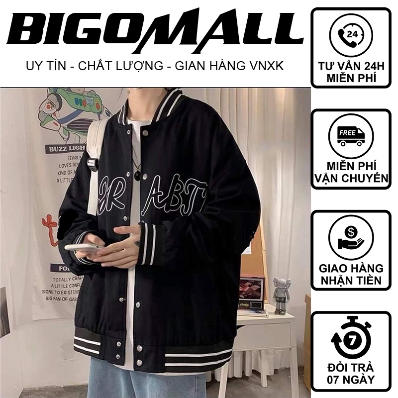 Áo khoác bomber ABJ phối bo BIGOMALL
