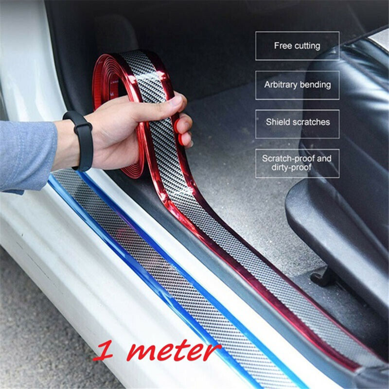 Dây cao su màu bạc dán bảo vệ viền cửa xe hơi 1m sử dụng tiện lợi