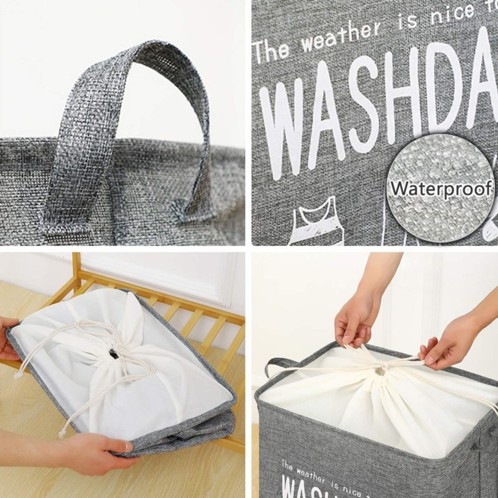Túi đựng chăn màn quần áo loại to 100l có quai xách, túi vải đựng đồ đa năng TT -HOME