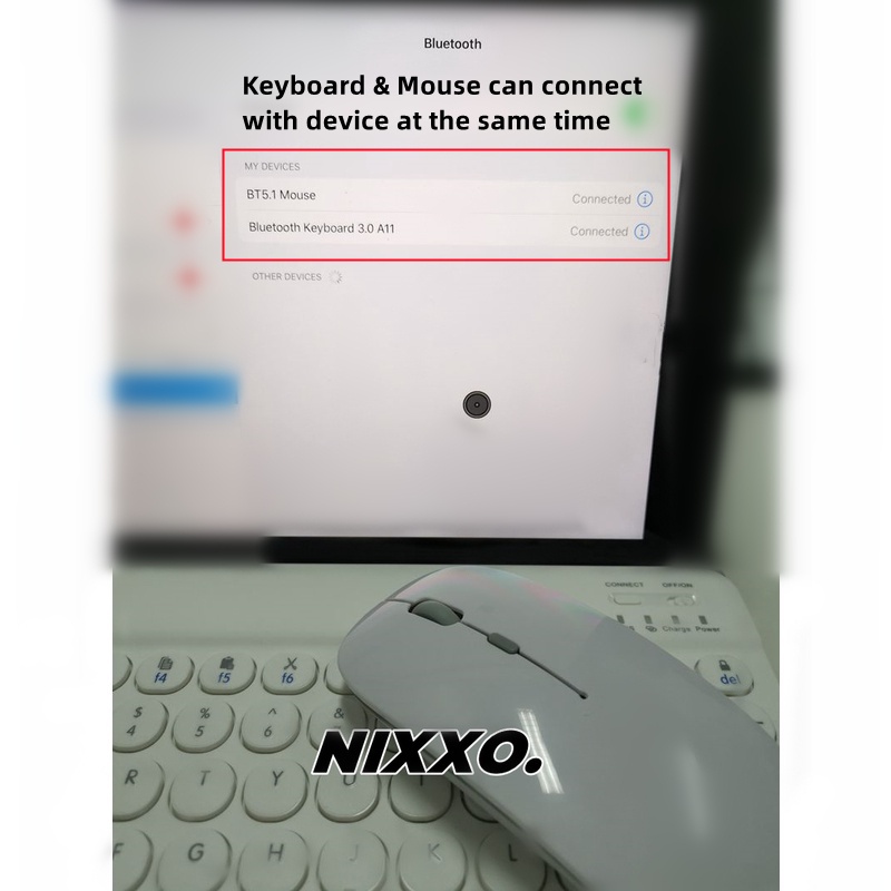 NIXXOS Bàn phím bluetooth 10Inch cho tablet táo Pro 2020 11 10.5 10.2/tablet táo 7th 8th Gen Pro 11/tablet táo 10.9