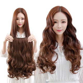 Tóc Giả Kẹp Xoăn Dài Tự Nhiên, Làm Phồng Dày Tóc Dài 50cm