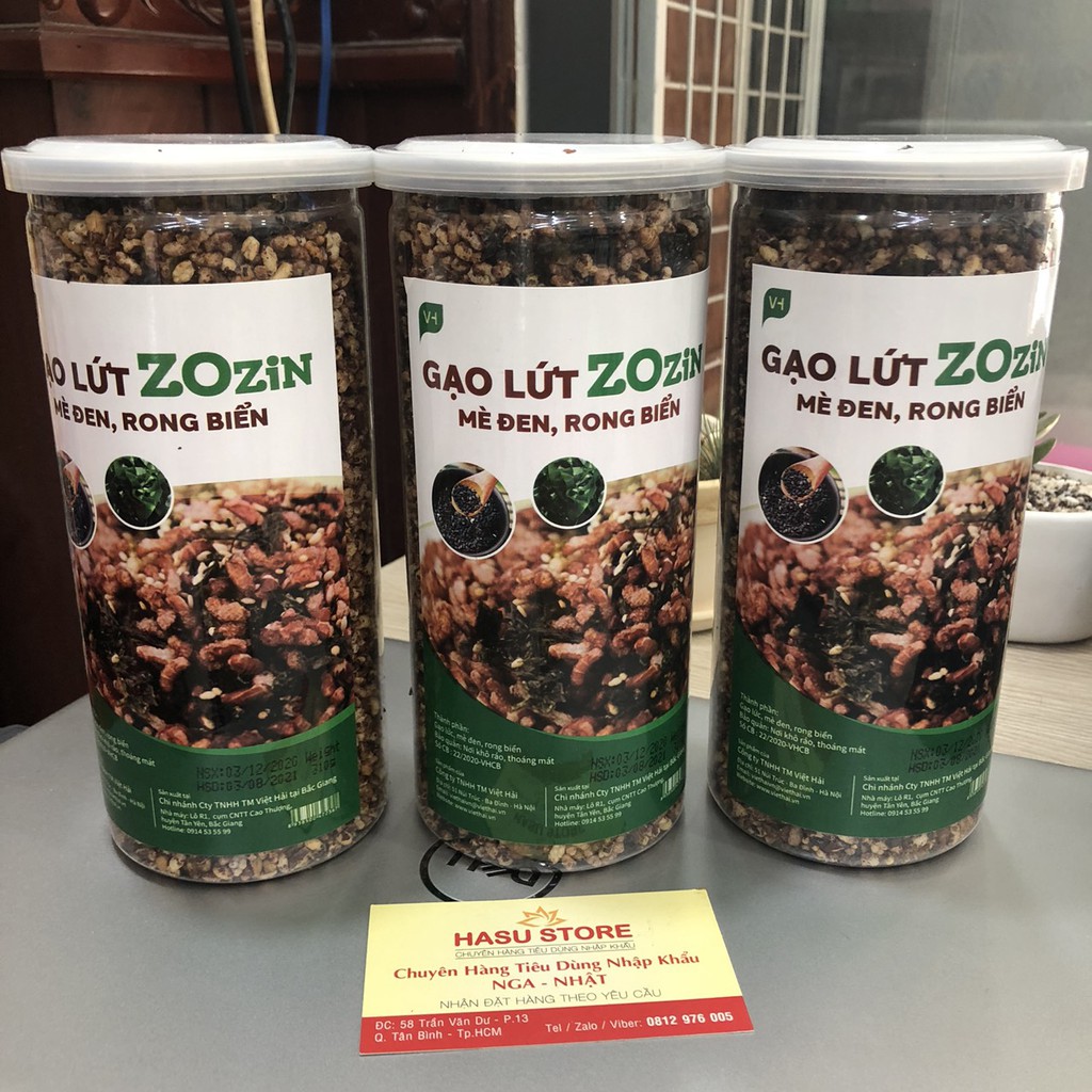 Gạo lứt sấy mè đen, rong biển Zozin 310g