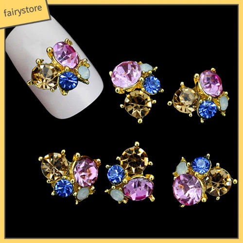 10 viên đá pha lê đinh tán 3D dùng cho trang trí móng DIY