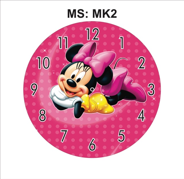 ĐỒNG HỒ TREO TƯỜNG mickey - 30cm - trang trí phòng cho bé