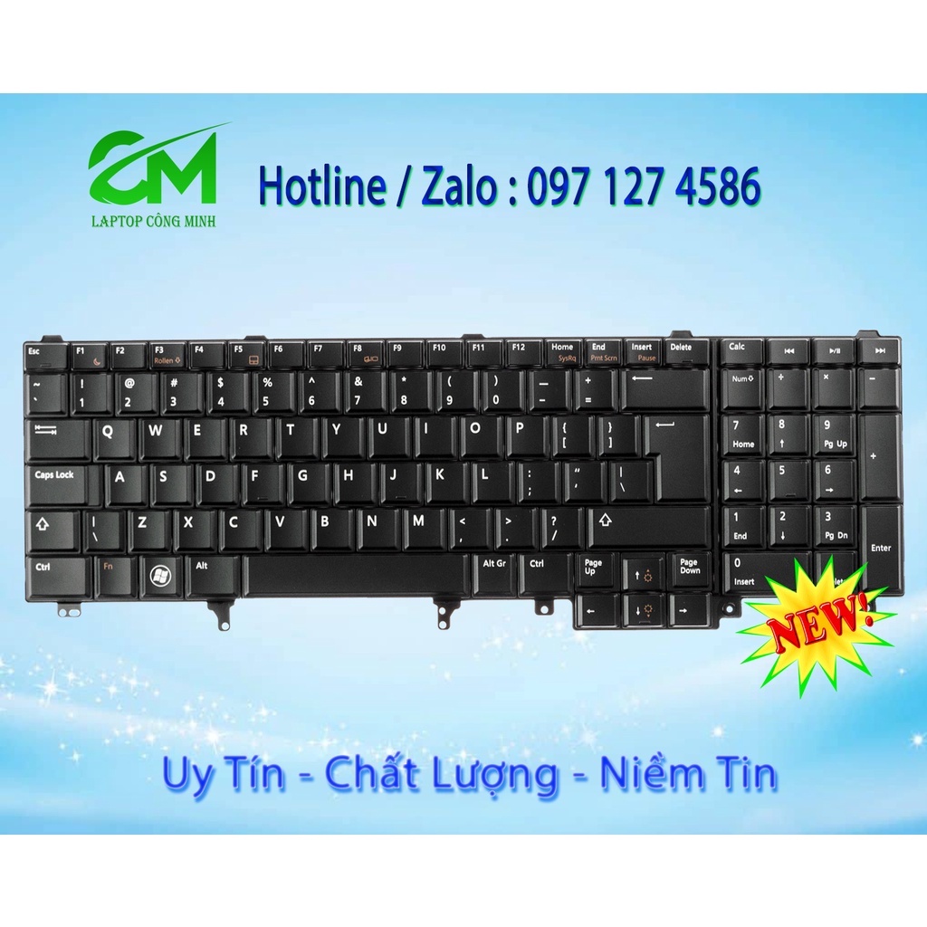 Bàn Phím Laptop Dell Latitude E6520 E6530 E6540 E5520 E5530 M4600 M6600 M4800 M6800 M6700 M4700 - Bảo Hành 12 Tháng