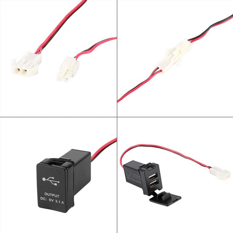 Cổng USB kép sạc tiện dụng cho xe ô tô TOYOTA ZY DC 12V-24V To 5V 3.1A