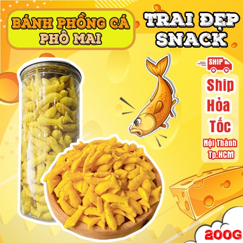 Bánh Phồng Cá Vị Phô Mai 200G Hủ PET - Trai Đẹp Snack