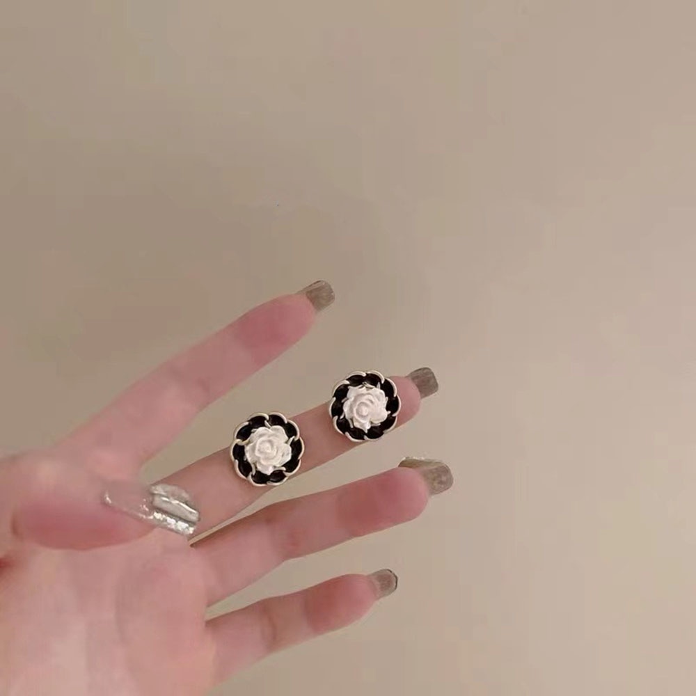 ★★★1 Đôi Bông Tai Hình Hoa Kiểu Retro Pháp Thời Trang Hàn Quốc