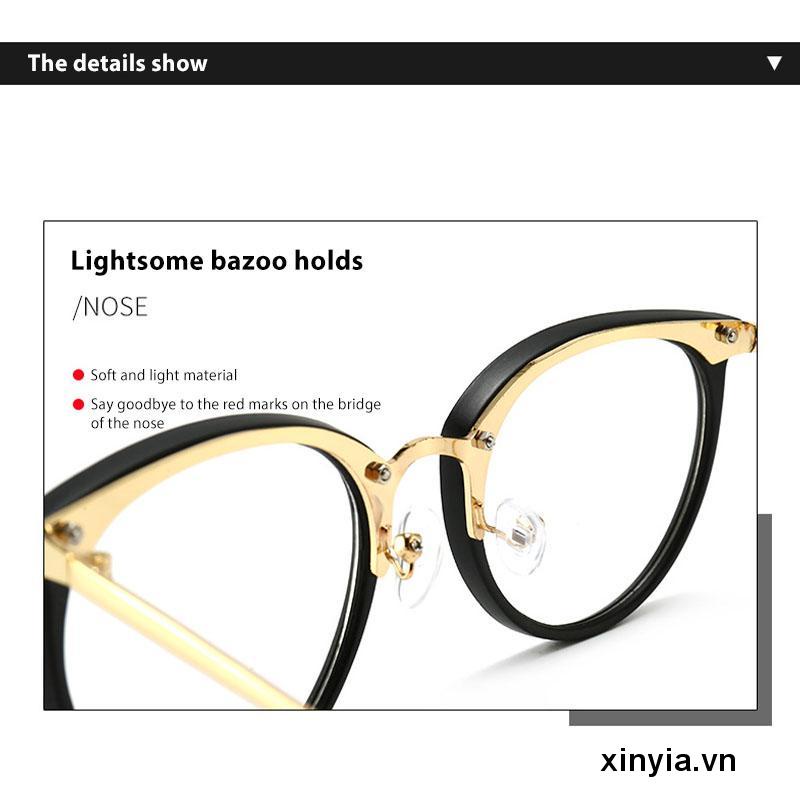 Mắt Kính Gọng Tròn Trong Suốt Phong Cách Retro