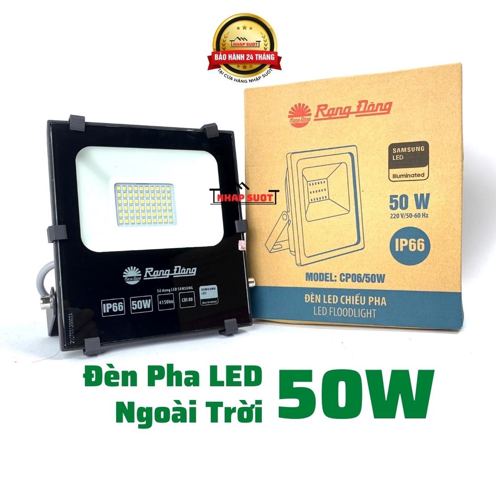 [Chính hãng] Đèn pha LED Rạng Đông chiếu hắt 20W, 30W, 50W có thể lắp ngoài trời chịu nước IP66 (CP06)