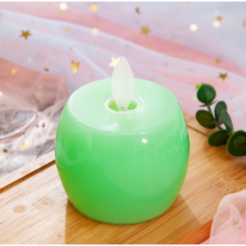 Nến điện tử hình tròn trang trí nhiều màu dễ thương