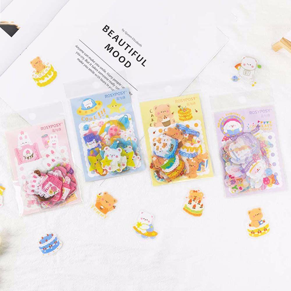 AUGUSTINA Gói 40 Miếng Dán Hoạt Hình Tự Dính Trang Trí Sổ Tay