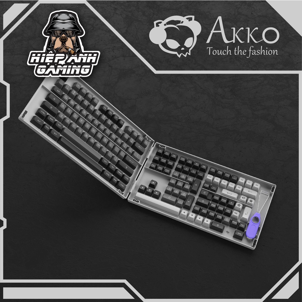 AKKO Keycap set – Black & Silver  | Sản phẩm chính hãng Akko Việt Nam