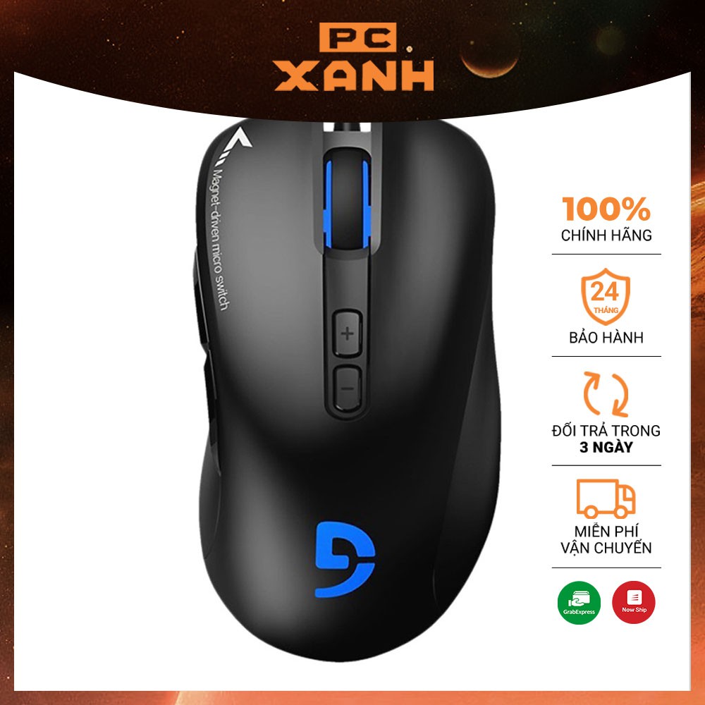 Chuột Gaming có dây giá rẻ Nút bấm bất tử kết nối USB, Chuột Fuhlen G90  Black chính hãng