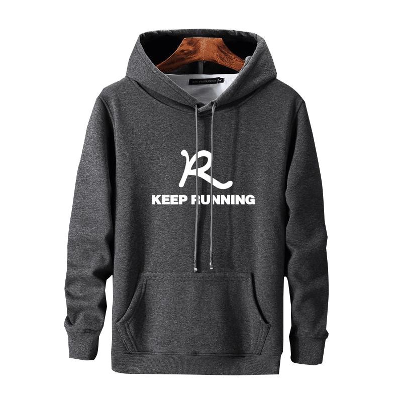 ÁO KHOÁC HOODIE NAM NỮ MÀU ĐEN VẢI NỈ FORM DƯỚI 65KG UNISEX HOODIES KEEP RUNNING