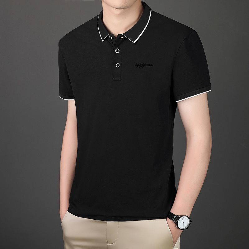 Áo Thun Polo Ngắn Tay 100% Cotton Thời Trang Cho Nam