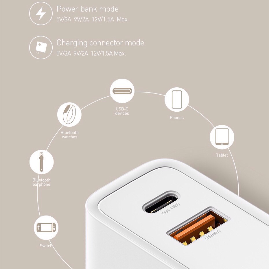 PIN SẠC DỰ PHÒNG KIÊM CỦ SẠC NHANH PD3.0+QC3.0 10.000MAH BASEUS