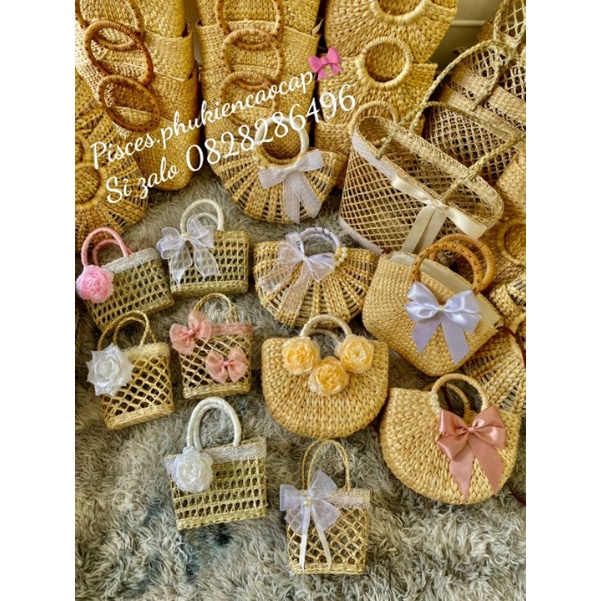 túi cói đi biển vintage làm bằng lục bình , hàng thiết kế [video kèm ảnh thật 100%]
