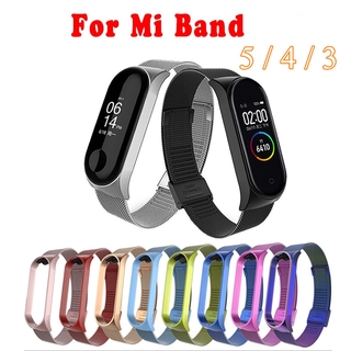 XIAOMI MI XIAOMI MI Dây Đeo Thay Thế Chất Liệu Kim Loại Dạng Lưới Cho Mi Band 3 4 5