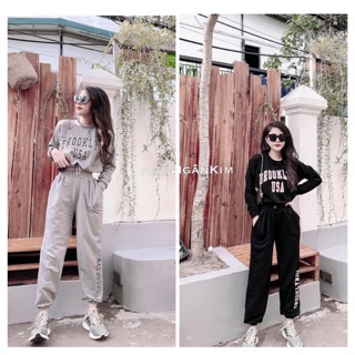 Set bộ brooklyn đen / ghi