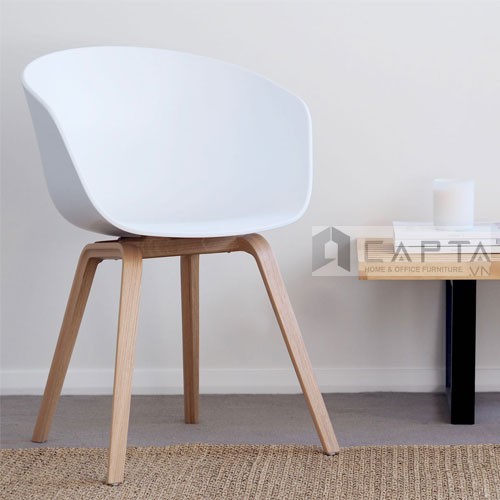 HAY Chair | Ghế nhựa chân gỗ cao cấp cho phòng ăn hiện đại tại hcm