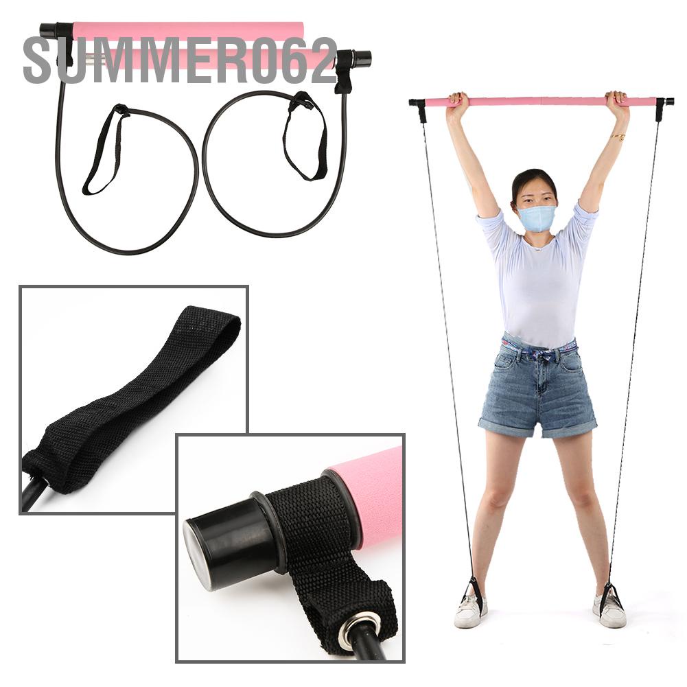 Summer062 Yoga Pulling Rope Fitness Equipment Pilates Bar Multifunction Domestic Slimming Elastic Rods Muscular Relaxation