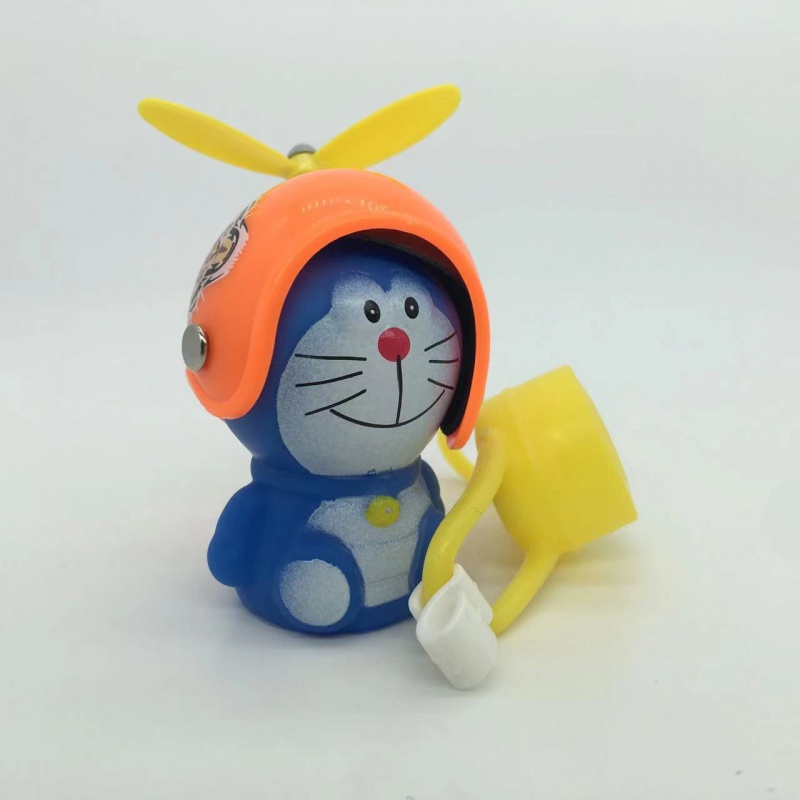 Cánh Quạt Mini Bằng Cao Su Màu Xanh Dương Dễ Thương Dùng Trang Trí Xe Máy / Xe Hơi