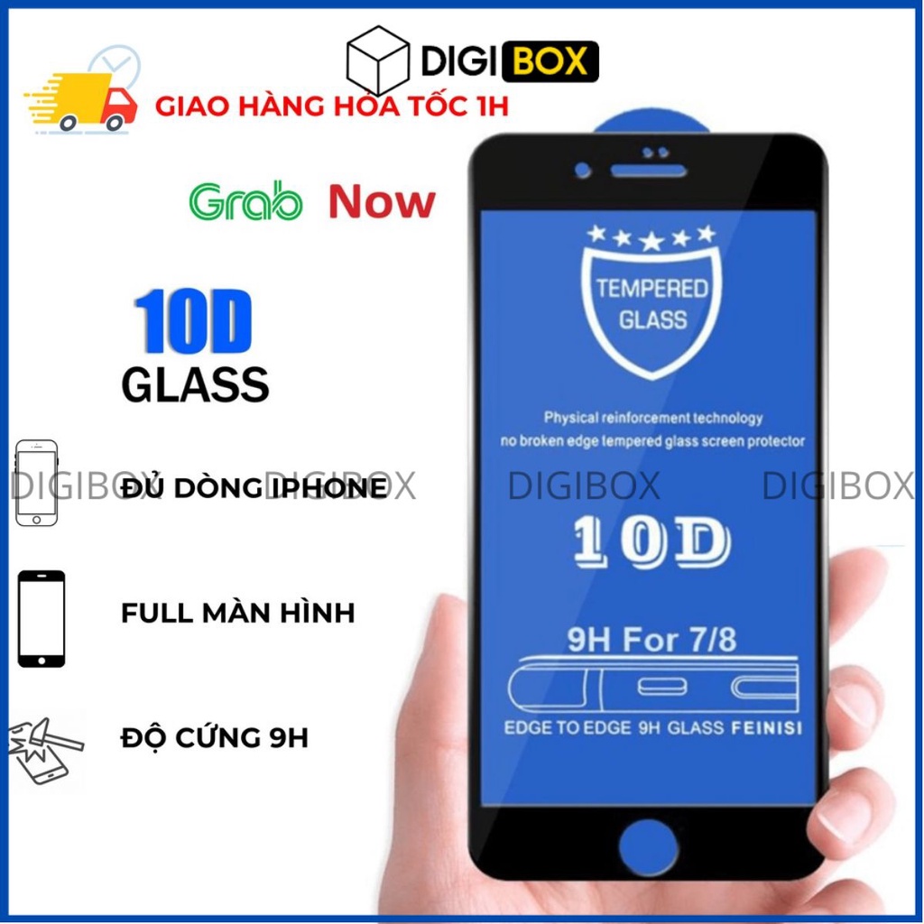 Kính Cường Lực Điện Thoại Iphone Full Màn Hình 10D /5s/6/6plus/6s/6s plus/6/7/7plus/8/8plus/x/xs/xs max/11/11 Promax