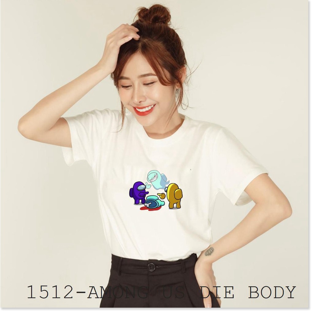 ÁO THUN TAY LỠ IN HÌNH AMONG US BODY PHONG CÁCH HÀN QUỐC FREE SIZE