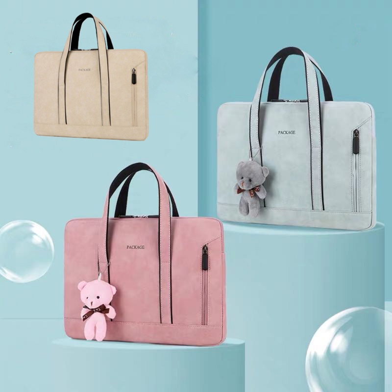 Túi Da PU Đựng Laptop Chống Thấm Nước Thời Trang Cho Nam Và Nữ 13 14 15 6 inches