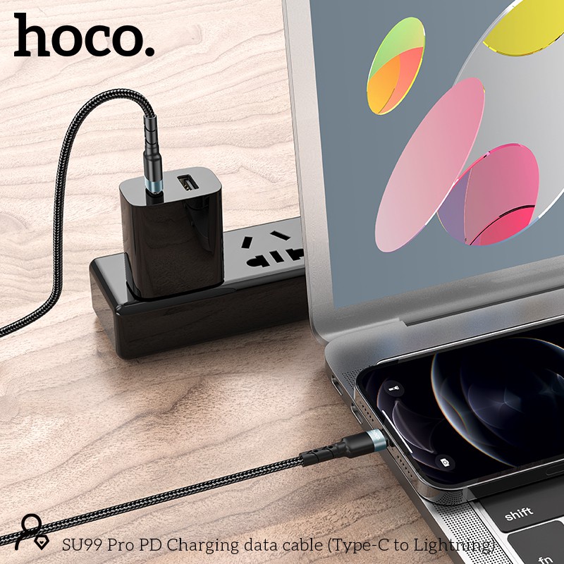 Cáp sạc nhanh SU99 Pro/PD 20W Type-C ra cho /tablet táo dây truyền tải dữ liệu dài 1m
