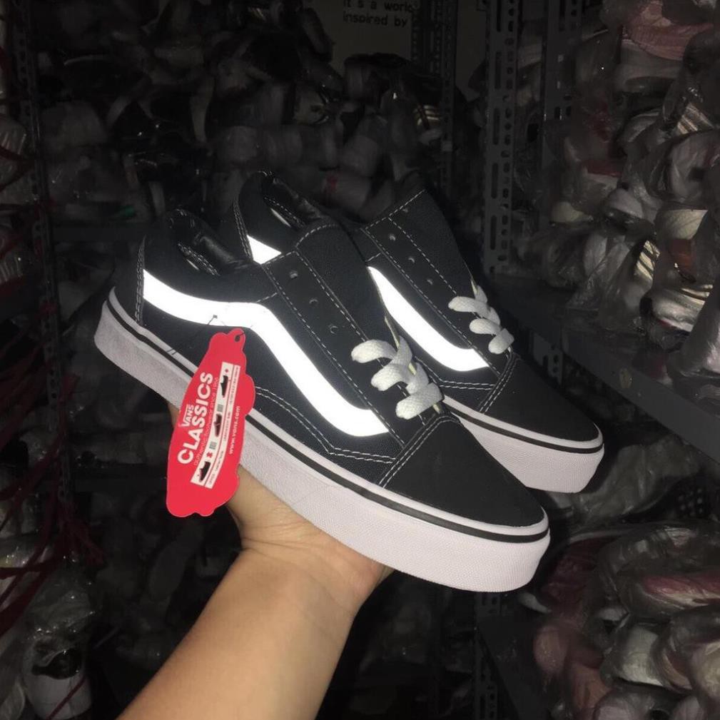 [HOT] Giày Vans Old Đen Phản Quang + Fullbox Siêu Đẹp Cao Cấp [ SL  ib ] 👟 :)) ' * ⁶