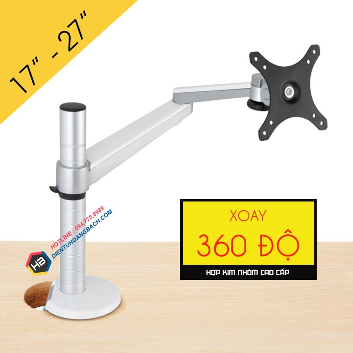 GIÁ TREO MÀN HÌNH OA 3S 17 - 27 INCH – HỢP KIM NHÔM CAO CẤP