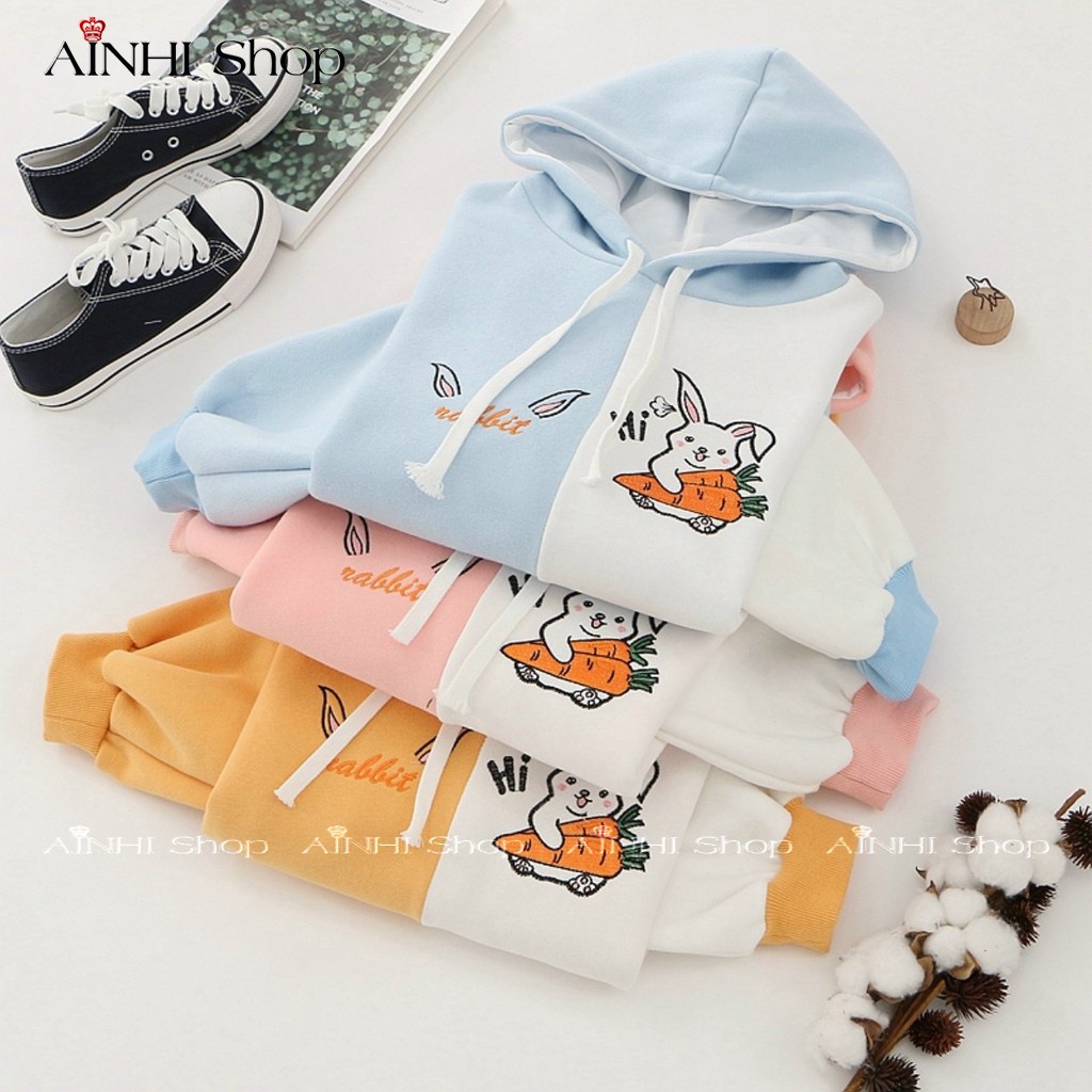 Áo Hoodie Nữ ❤️FREESHIP❤️ Áo Khoác Hoodie (Thỏ Cầm Carot) Vải Nỉ Nhiều Màu - Áo Hoodie Free Size Dưới 60kg | BigBuy360 - bigbuy360.vn