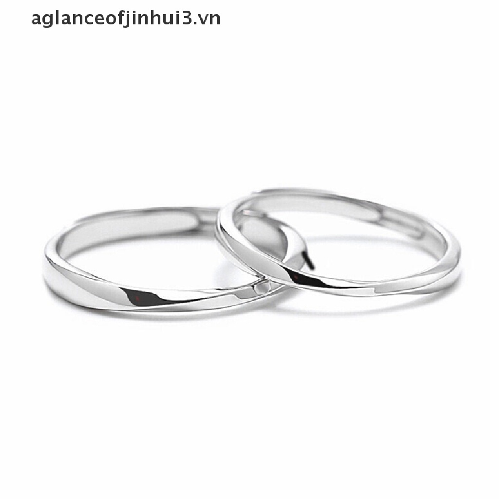 1 Cặp Nhẫn Đính Hôn Đôi Có Thể Điều Chỉnh Kích Cỡ