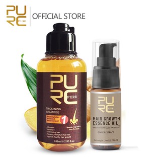 Bộ Sản Phẩm PURC Gồm Tinh Dầu Kích Mọc Tóc 20ml Kèm Dầu Gội Gừng 100ml