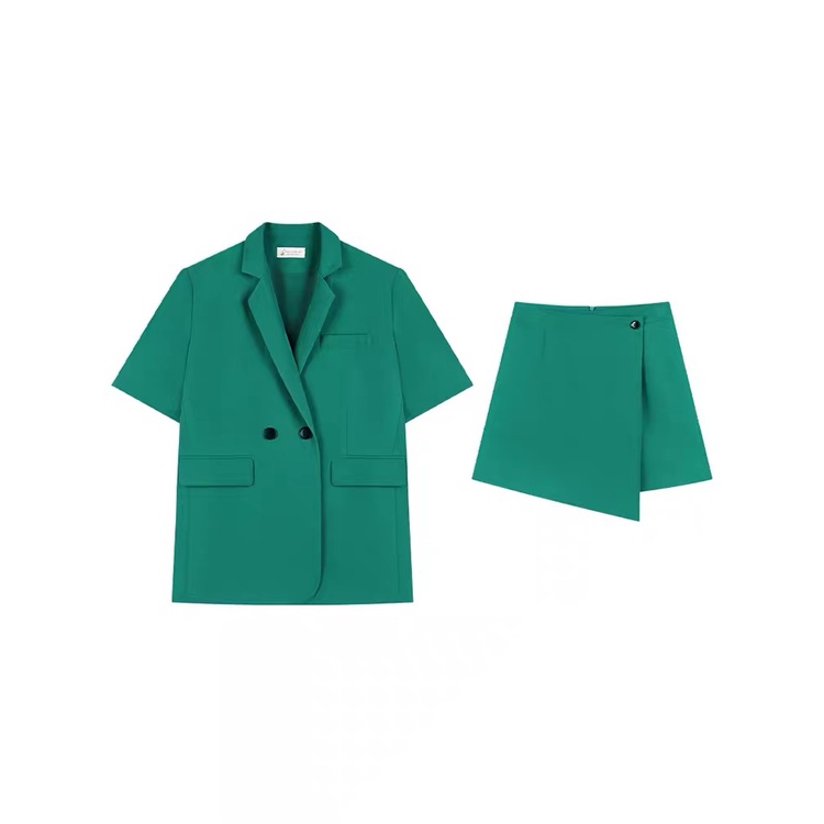 Set Vest Ngắn Tay & Quần Giả Váy Xanh Lá Eclipse Clothing Thiết Kế Thanh Lịch Chất Liệu Cao Cấp - Phù Hợp Dạo Phố Du lịc