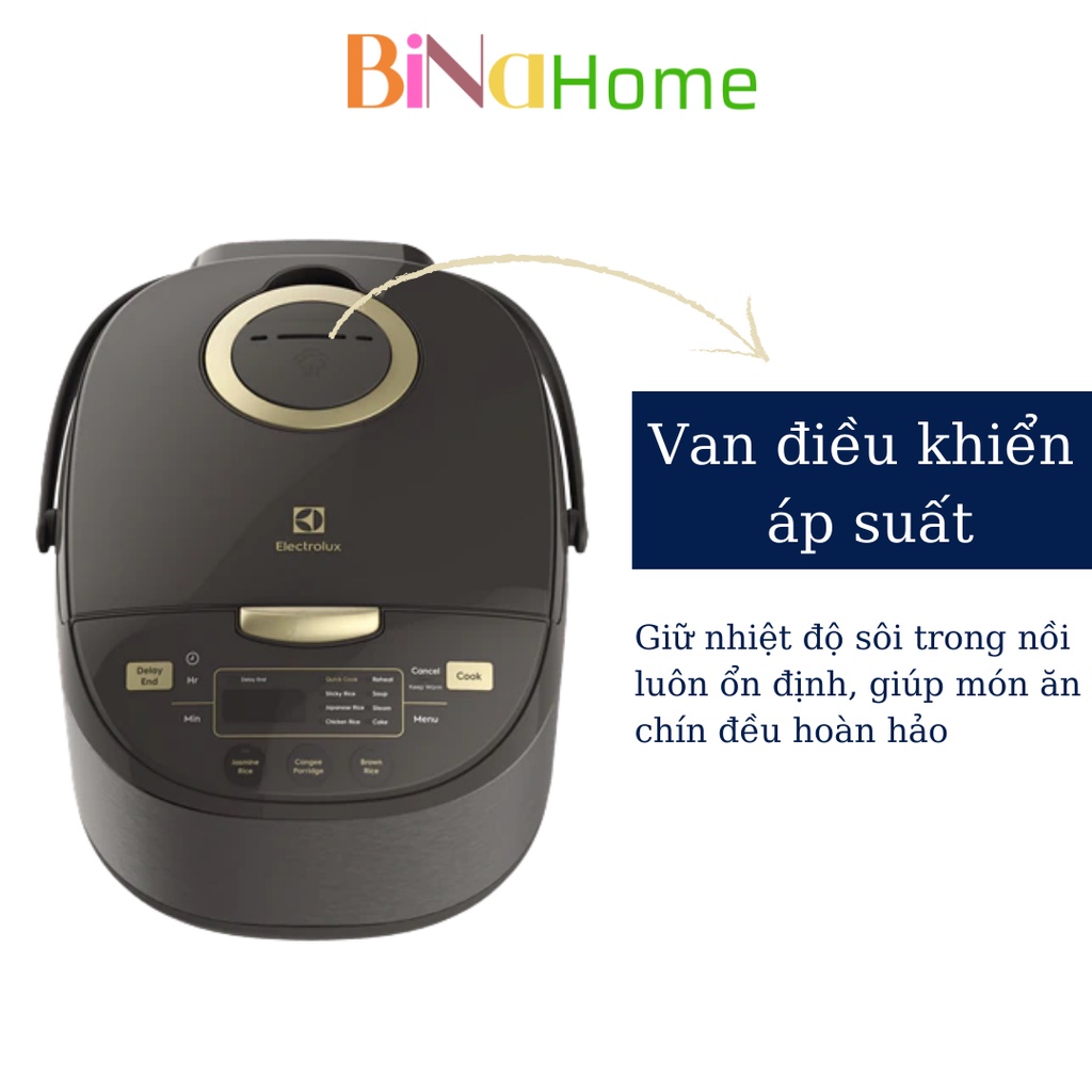 Nồi cơm điện tử Electrolux E7RC1-650K 1.8L  BINAHOME