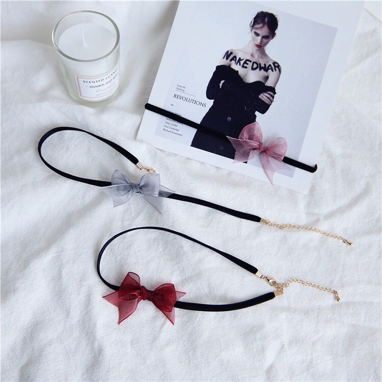 Choker nơ tiểu thư Vòng cổ thời trang - Mã AM08