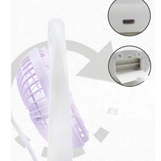 Quạt mini để bàn làm việc JR-2018  Quạt văn phòng  Sạc USB  Dễ thương
