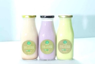 Chai thủy tinh tròn đựng sữa 200ml