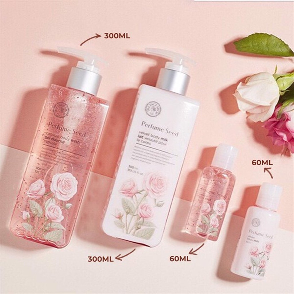 Set sữa tắm & sữa dưỡng thể The Face Shop perfume seed special body set (2016)